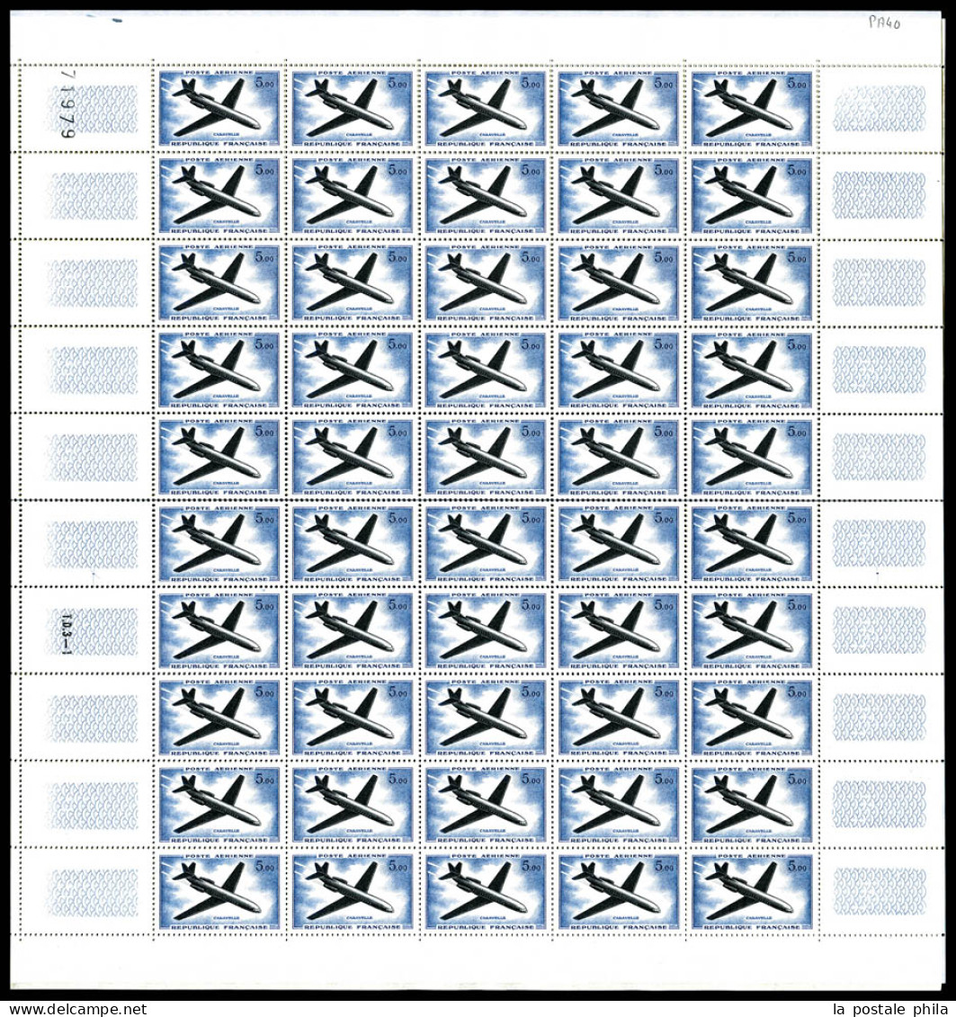 ** N°38, 38a, 39 Et 40 En Feuilles De 50 Exemplaires + N°41 En Feuille De 25 Exemplaires. TTB  Qualité: **  Cote: 800 Eu - Volledige Vellen