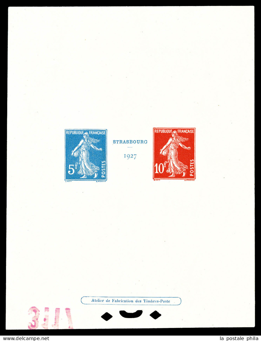 (*) N°2, Exposition Philatélique De Strasbourg En épreuve De Luxe, B/TB. R.R. (certificat)  Qualité: (*)  Cote: 3000 Eur - Pruebas De Lujo