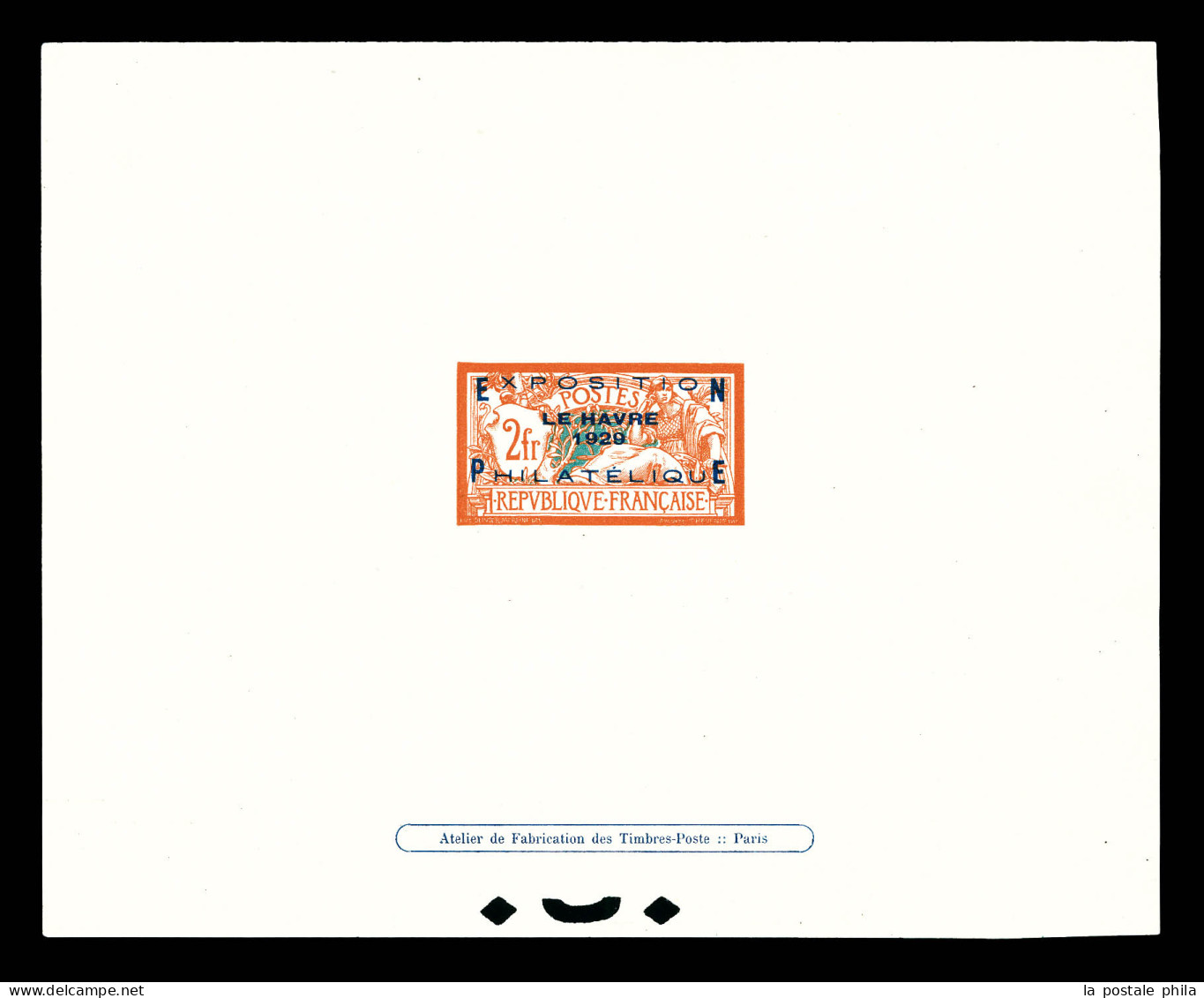 (*) N°257A, Exposition Du Havre 1929 En Epreuve De Luxe, Rare Et SUP (certificat)  Qualité: (*)  Cote: 1700 Euros - Luxury Proofs