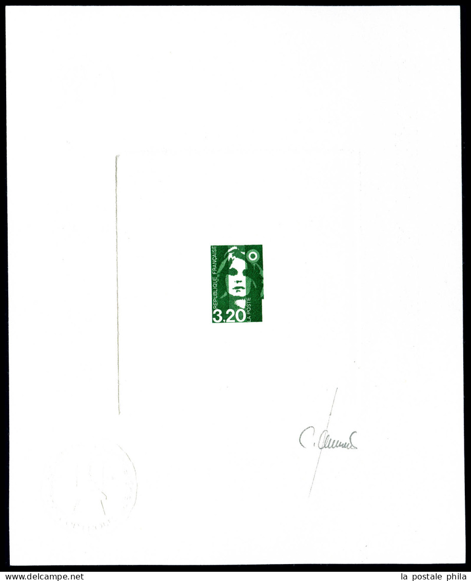 (*) N°2623, Briat 3f 20, épreuve D'artiste En Vert Signée Jumelet. R.R. (certificat)  Qualité: (*) - Künstlerentwürfe