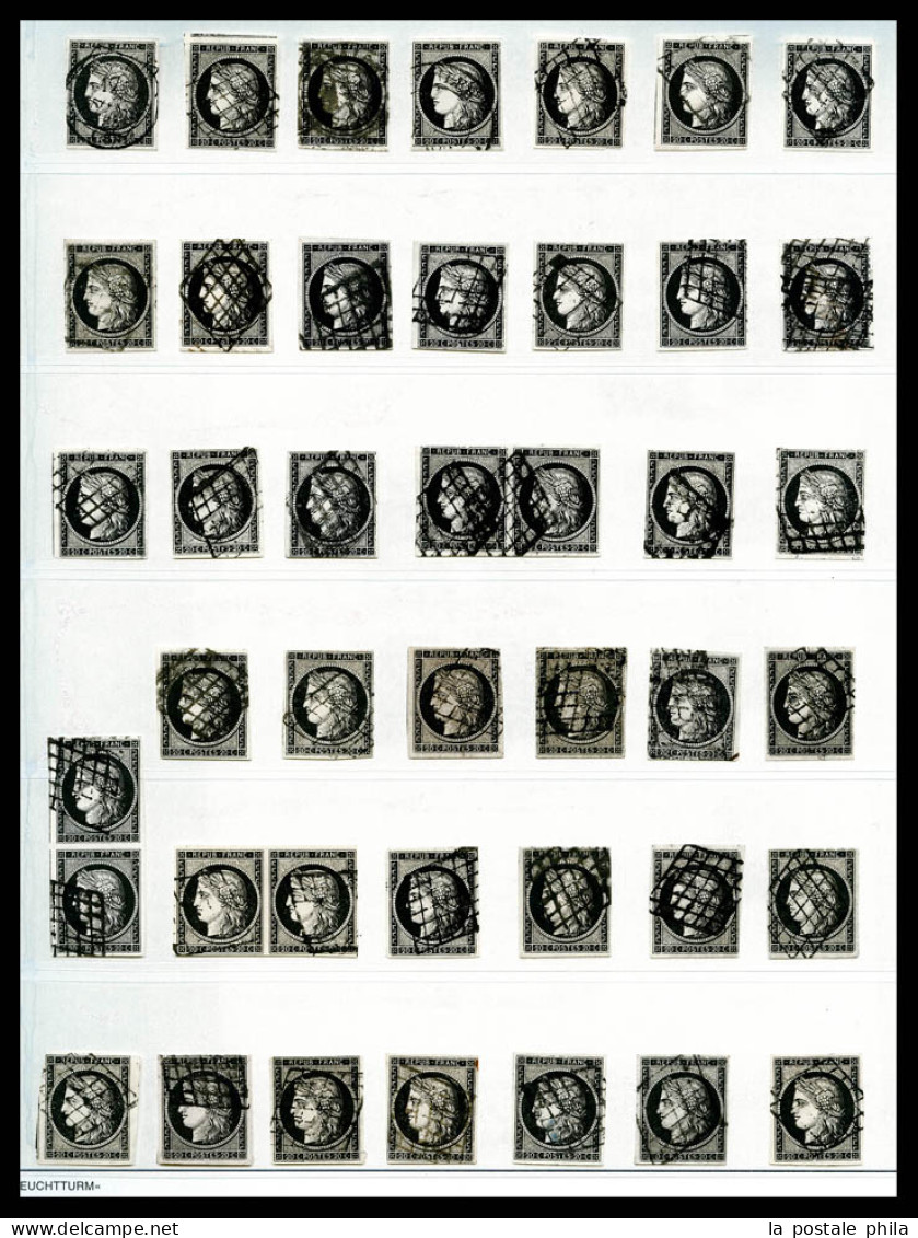 O 1849, 20c Cérès: Lot De 58 Exemplaires Avec Nuances Et Oblitérations, Très Belle Qualité Générale. TTB/SUP  Qualité: O - Collections