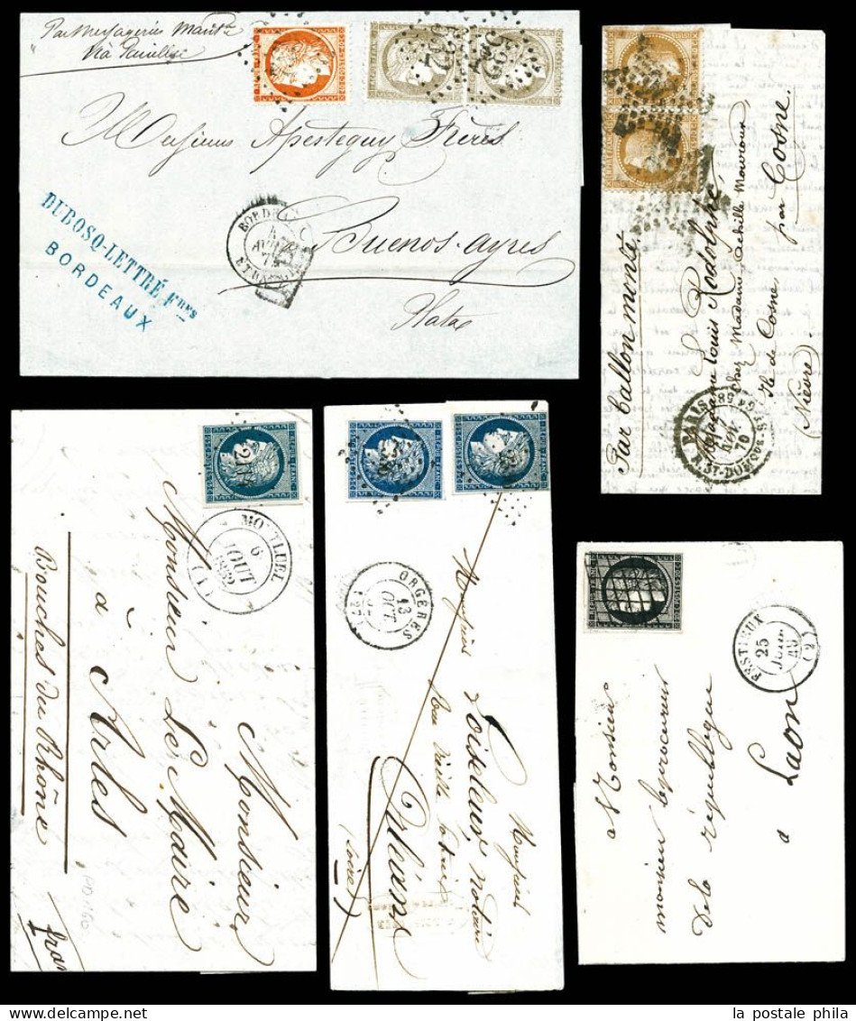 N&O 1849-1936, Lot De Timbres Essentiellement Classiques Dont Exemplaires Neufs, En Bandes Et Sur Lettre Avec Pas Moins - Collections