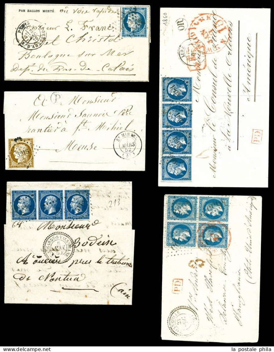 N&O 1849-1936, Lot de timbres essentiellement Classiques dont exemplaires neufs, en bandes et sur lettre avec pas moins