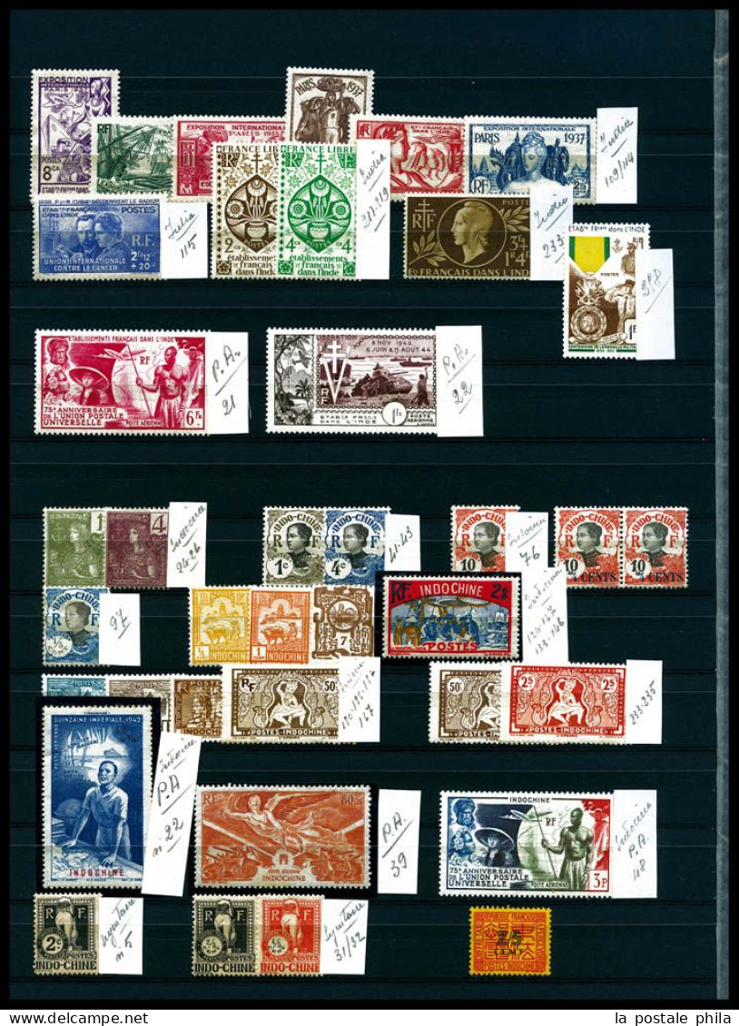 N&O 1849-1968, Originale Collection De Timbres De France Et Des Colonies Avec Notamment N°1 * Signé Roumet, N°2 Obl Roum - Collections