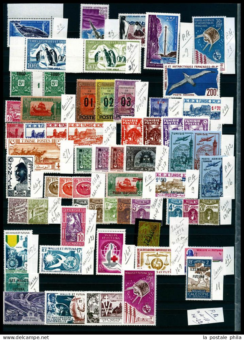 N&O 1849-1968, Originale collection de timbres de France et des colonies avec notamment n°1 * signé Roumet, n°2 Obl Roum