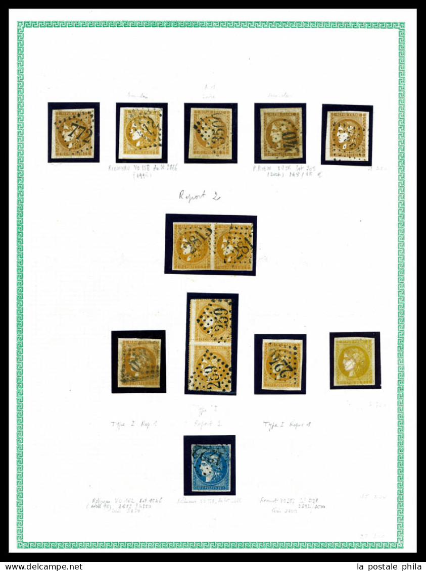 O 1870-1871, BORDEAUX: Collection De Bonnes Et Moyennes Valeurs Avec Exemplaires Par Multiples Dont Nuances, Oblitératio - Collections