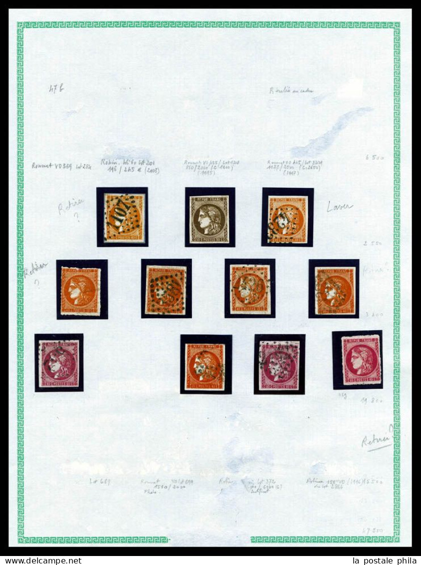 O 1870-1871, BORDEAUX: Collection De Bonnes Et Moyennes Valeurs Avec Exemplaires Par Multiples Dont Nuances, Oblitératio - Collections