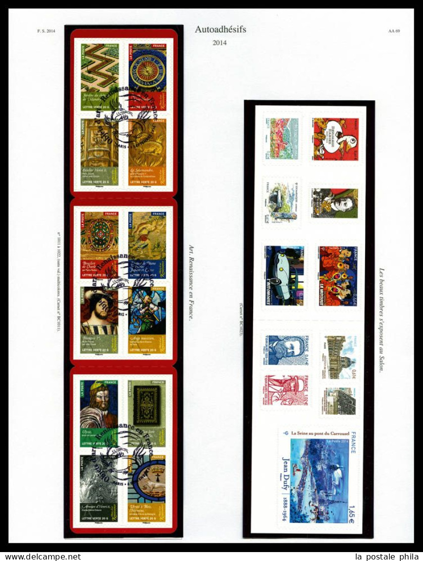 O 2008-2021, Autoadhésifs, Collection Quasi Complète Présentée En 2 Albums Yvert, Bonnes Valeurs Dont N°222 Et 224. TTB - Collections