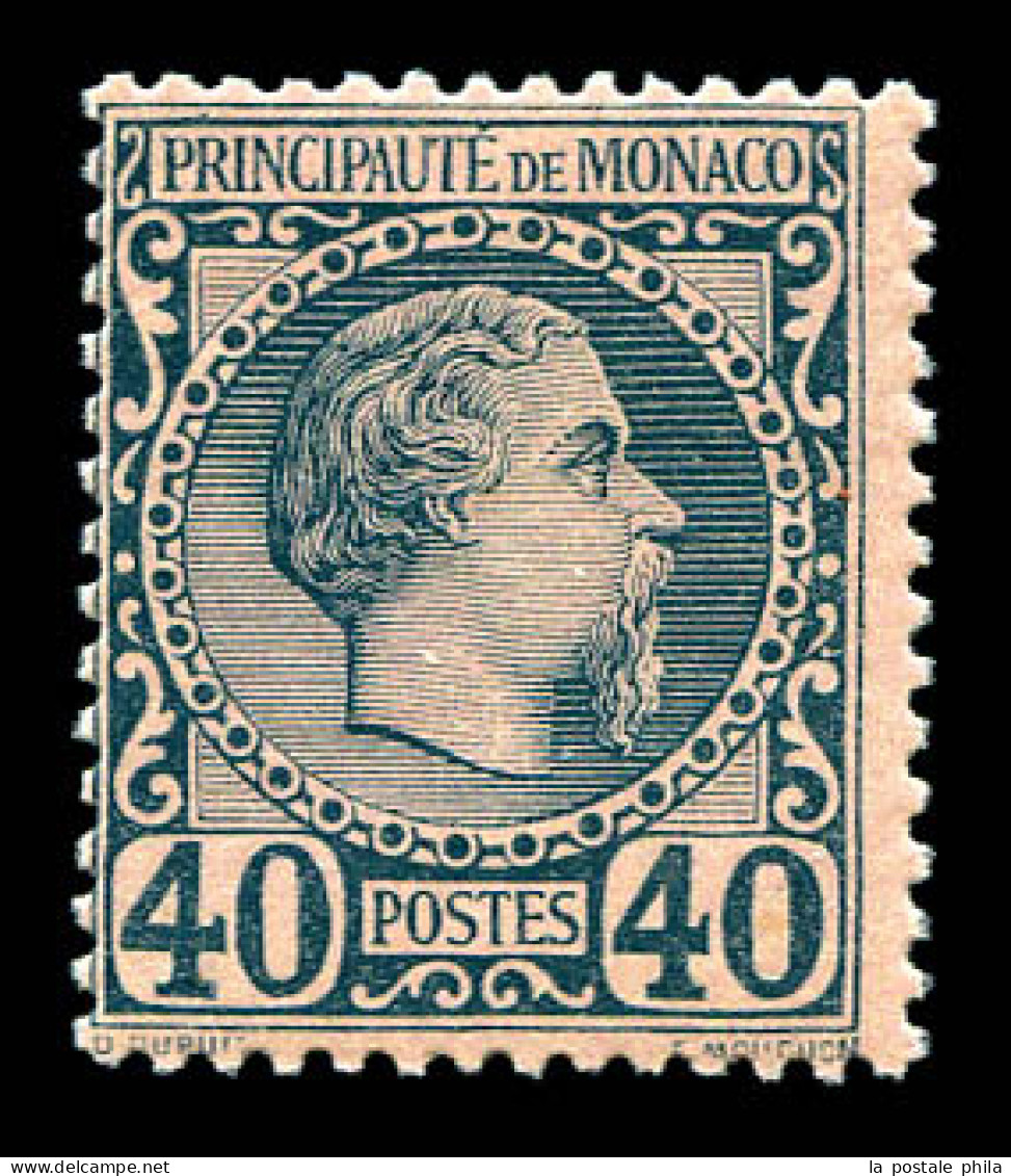 ** N°7, Charles III, 40c Bleu Sur Rose. SUP  Qualité: ** - Unused Stamps