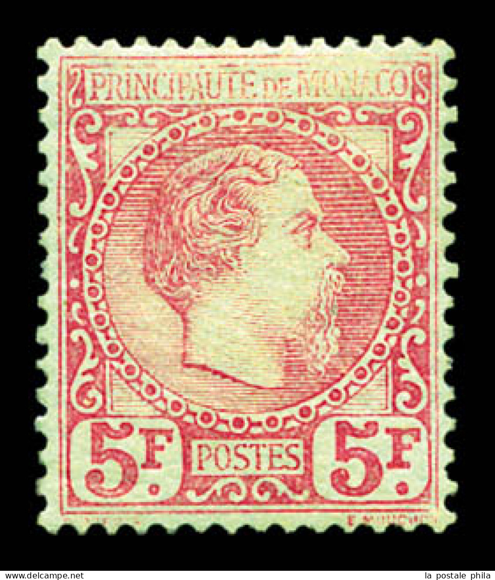 * N°10, Charles III, 5F Carmin Sur Vert, Très Bon Centrage Et Grande Fraîcheur. SUP. R.R. (signé Brun/certificat)  Quali - Unused Stamps