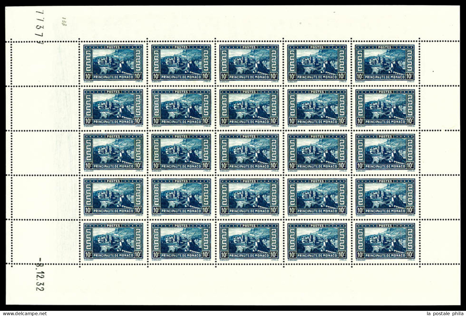 ** N°119/134, Série Paysages De La Principauté En Feuilles Complètes De 25 Exemplaires. SUP. R. (certificat)  Qualité: * - Unused Stamps