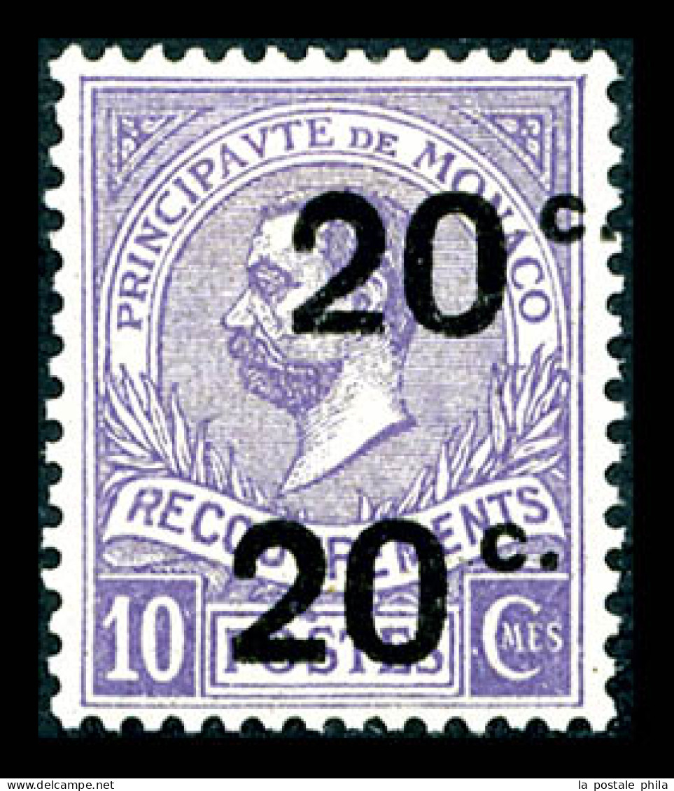 * N°11a, 20c S 10c Violet, Double Surcharge. SUP. R.R. (signé Brun/certificat)  Qualité: *  Cote: 1450 Euros - Segnatasse