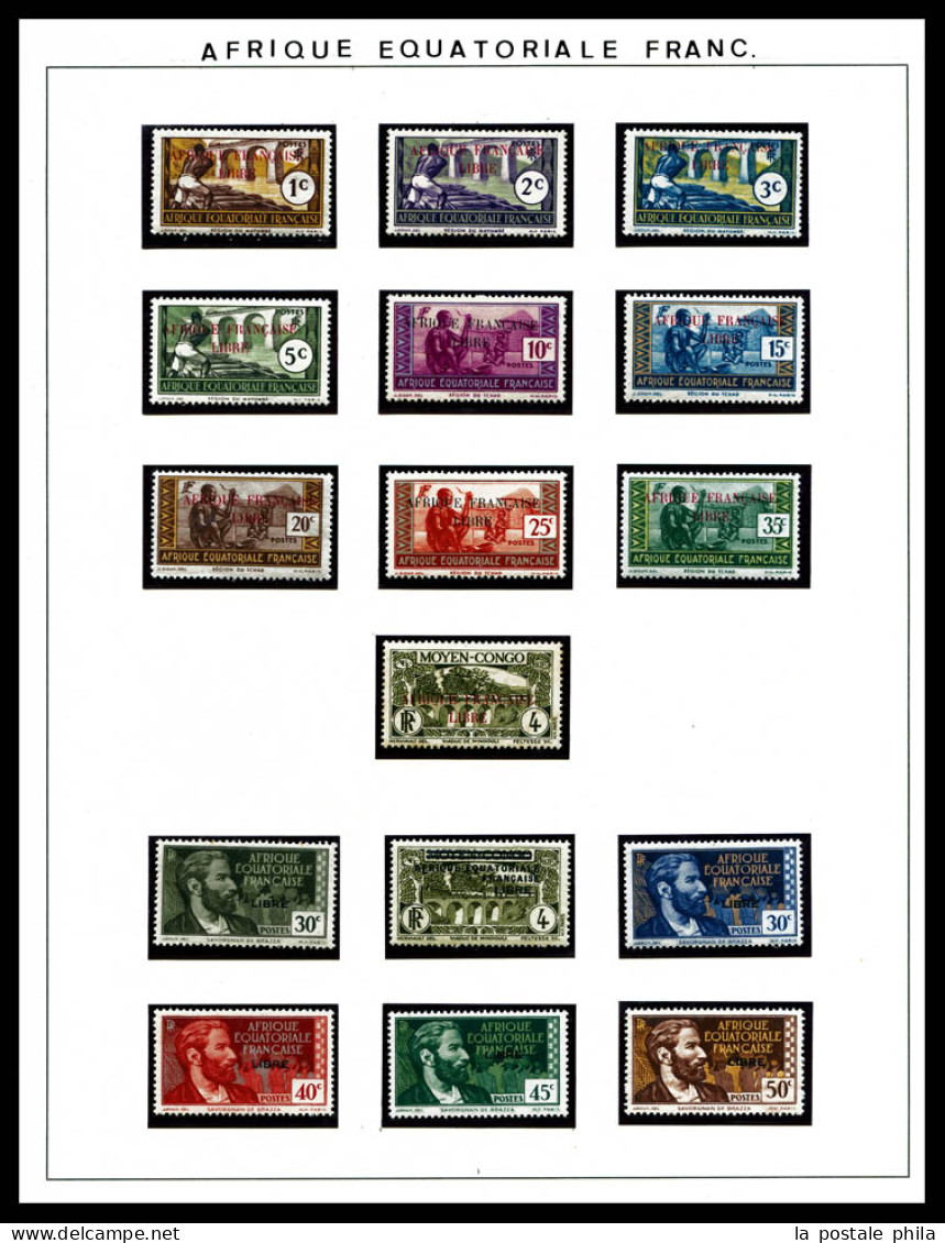 ** N°92/140D, France Libre, Séries Complètes TTB (certificat)  Qualité: **  Cote: 1182 Euros - Unused Stamps