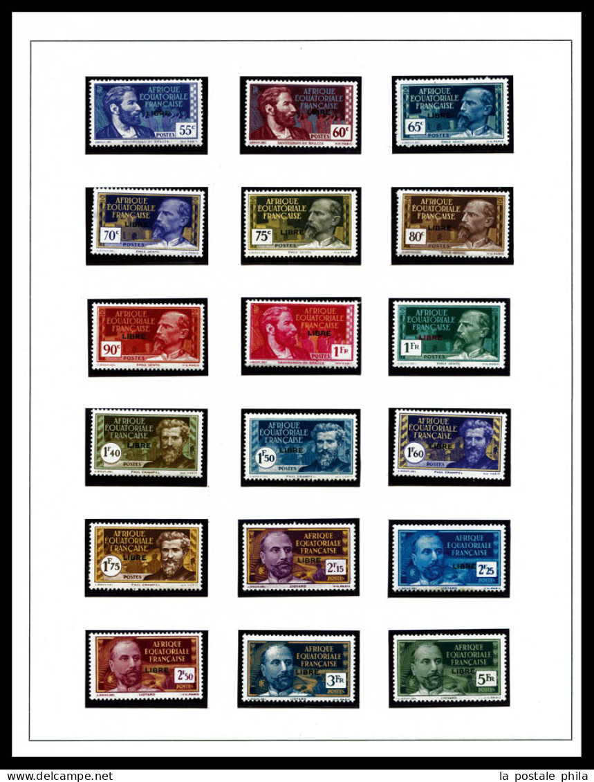 ** N°92/140D, France Libre, Séries Complètes TTB (certificat)  Qualité: **  Cote: 1182 Euros - Unused Stamps