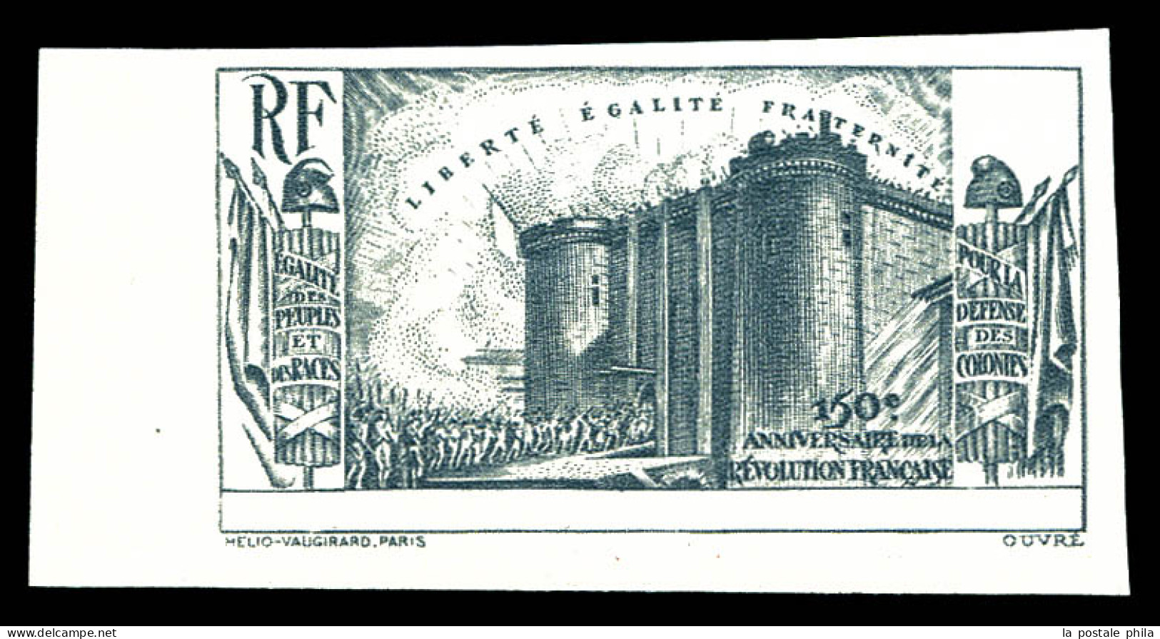 ** N°9a, 150ème Anniversaire De La Révolution: Non Dentelé Sans Légende Ni Valeur. SUP. R. (certificat)  Qualité: **  Co - Unused Stamps