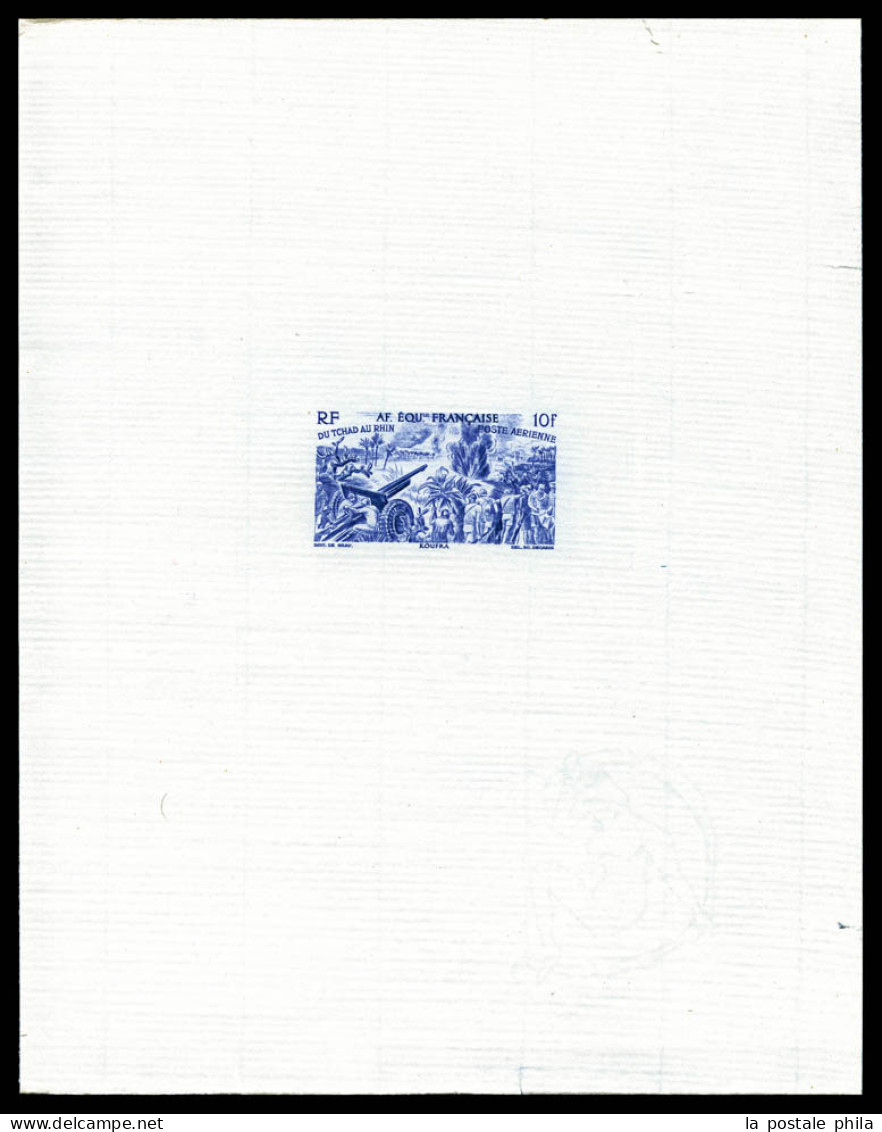 (*) N°43/49, Série Tchad Au Rhin En 7 épreuves D'Artiste En Bleu Outremer Sur Papier Filigrané (17x 21,5 Cm), R.R.R (cer - Ongebruikt