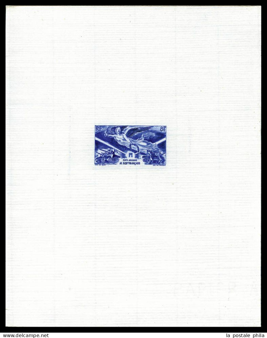 (*) N°43/49, Série Tchad Au Rhin En 7 épreuves D'Artiste En Bleu Outremer Sur Papier Filigrané (17x 21,5 Cm), R.R.R (cer - Nuevos