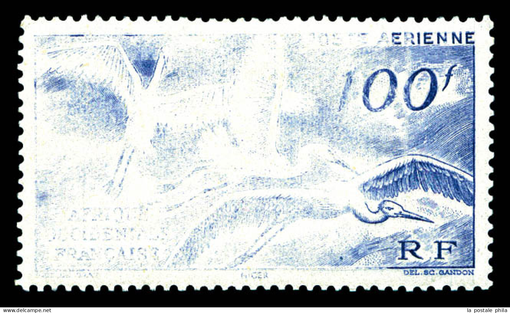 ** N°13, 100F Outremer, Impression Dépouillée TTB  Qualité: ** - Unused Stamps