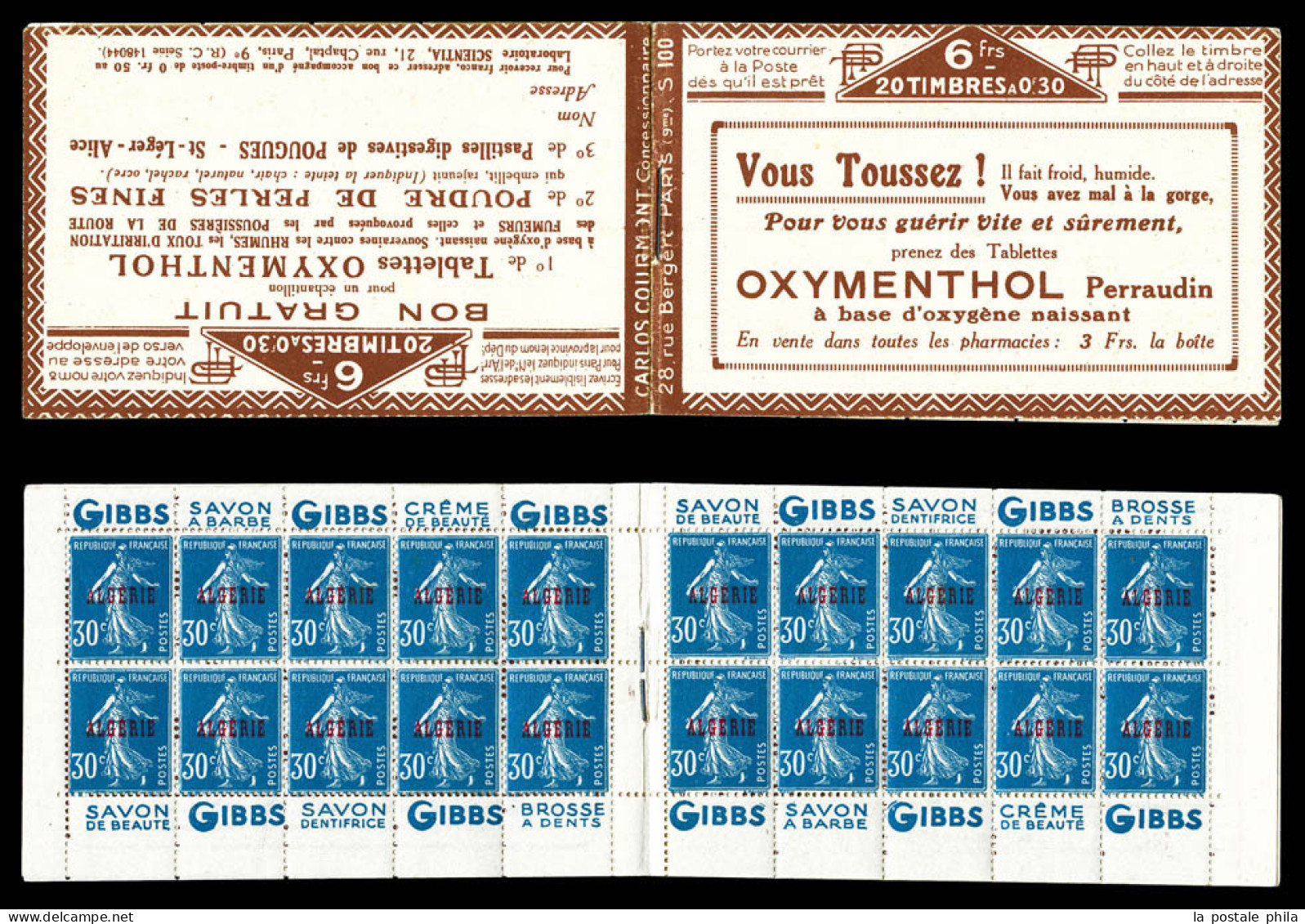 ** Carnets N°17-C1, Série 100-D, OXYMENTHOL X2. SUP  Qualité: ** - Ongebruikt