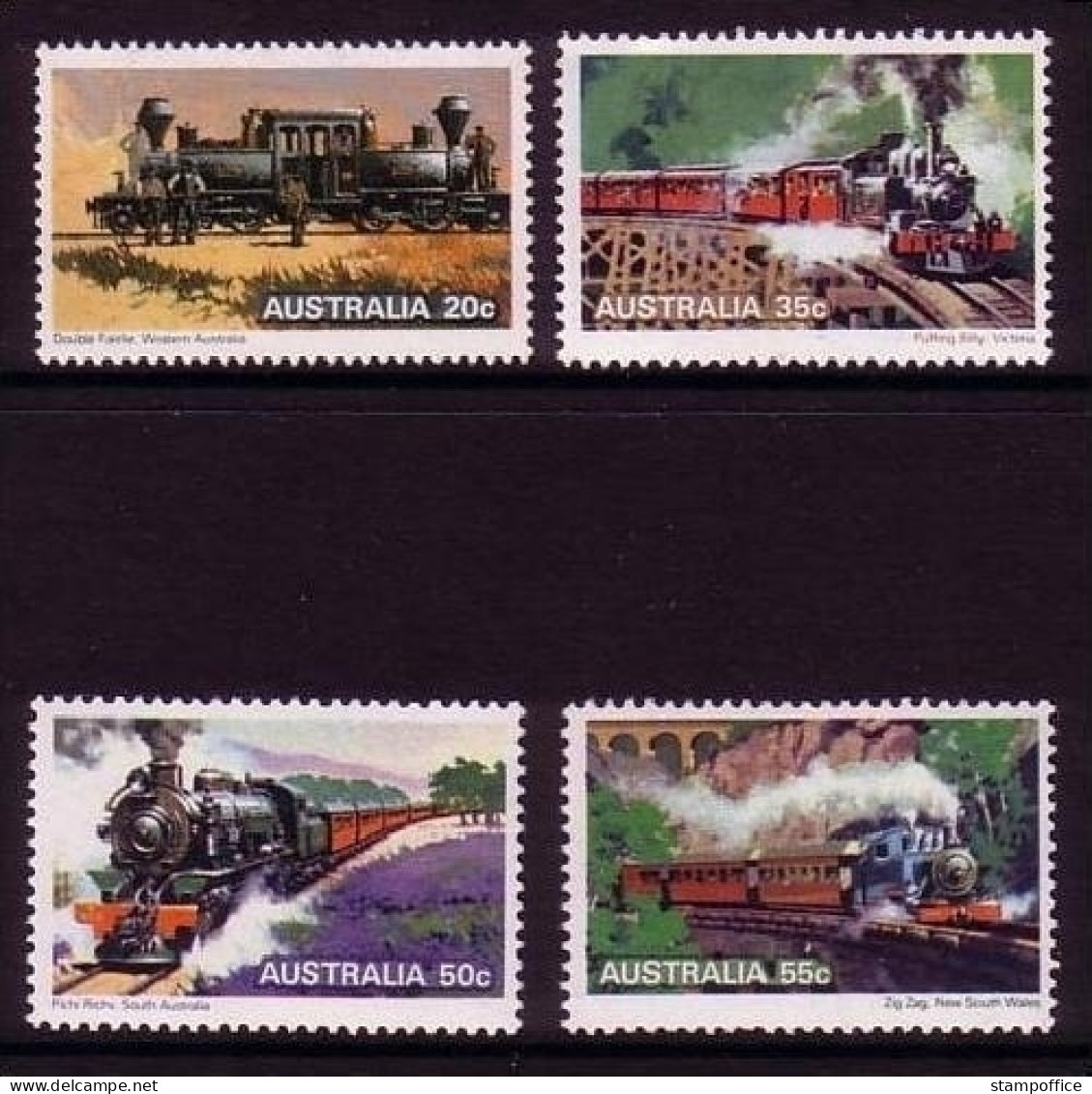 AUSTRALIEN MI-NR. 680-683 POSTFRISCH(MINT) EISENBAHNEN Und DAMPFLOKOMOTIVEN 1979 - Trenes