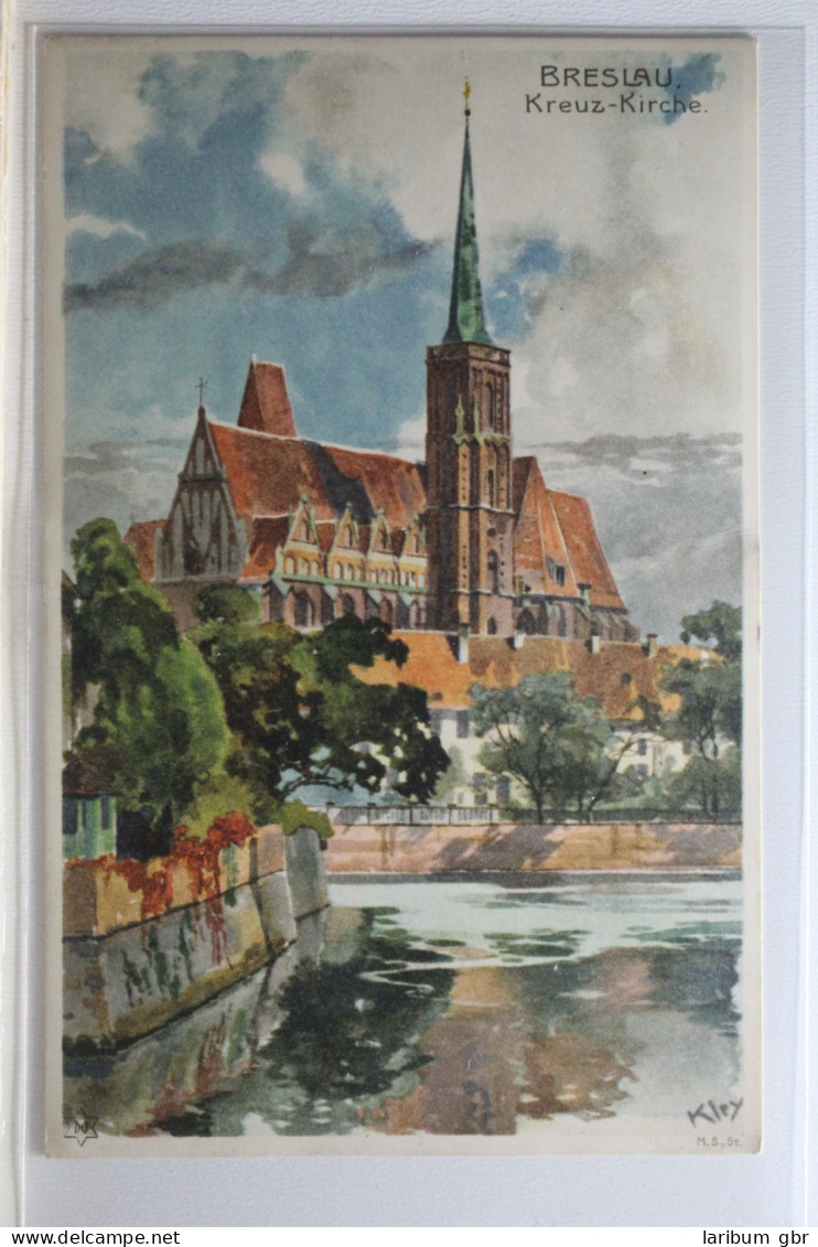 AK Breslau Künstlerkarte (Heinrich Kley) Kreuz-Kirche Ungebraucht #PI455 - Schlesien