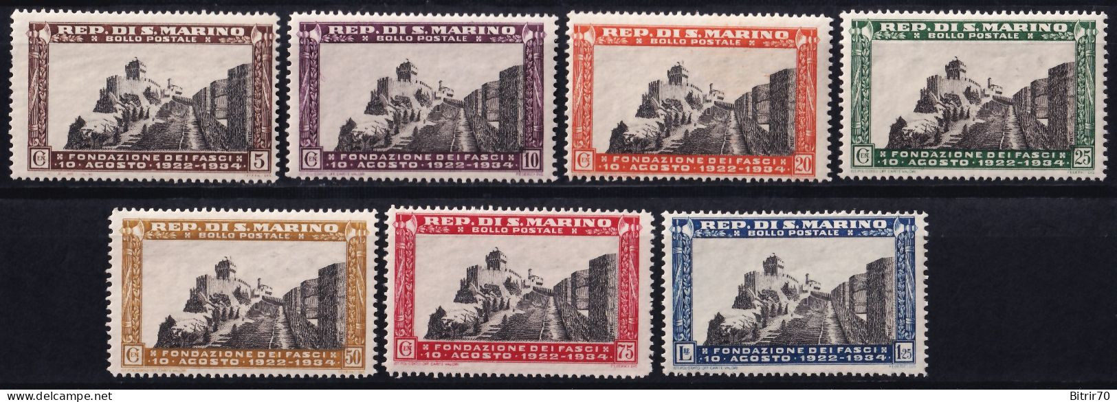 San Marino, 1935 Y&T. 186 / 192, MH. - Neufs