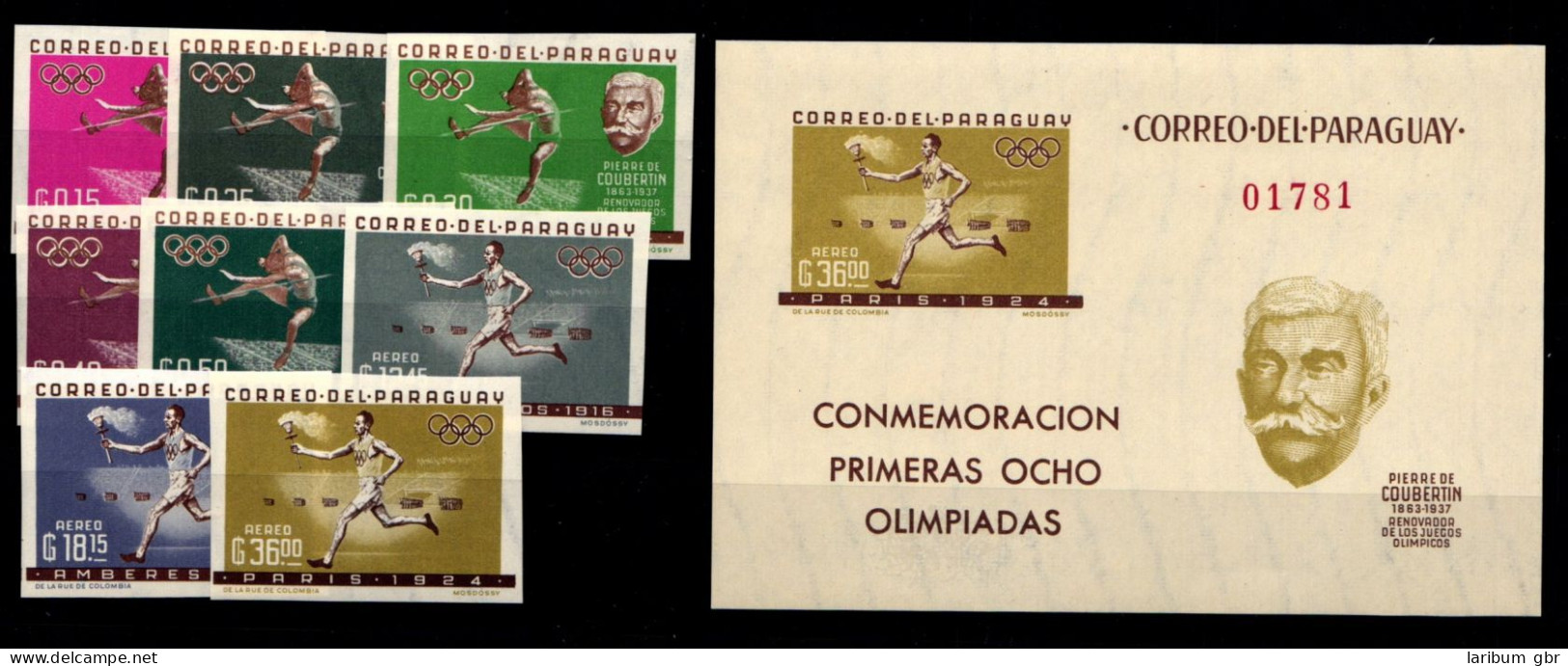 Paraguay 1168-1175 Und Block 35 Postfrisch #GD106 - Paraguay