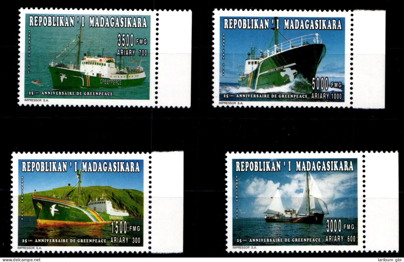 Madagaskar 1794-1797 Postfrisch Schifffahrt #GA578 - Madagascar (1960-...)