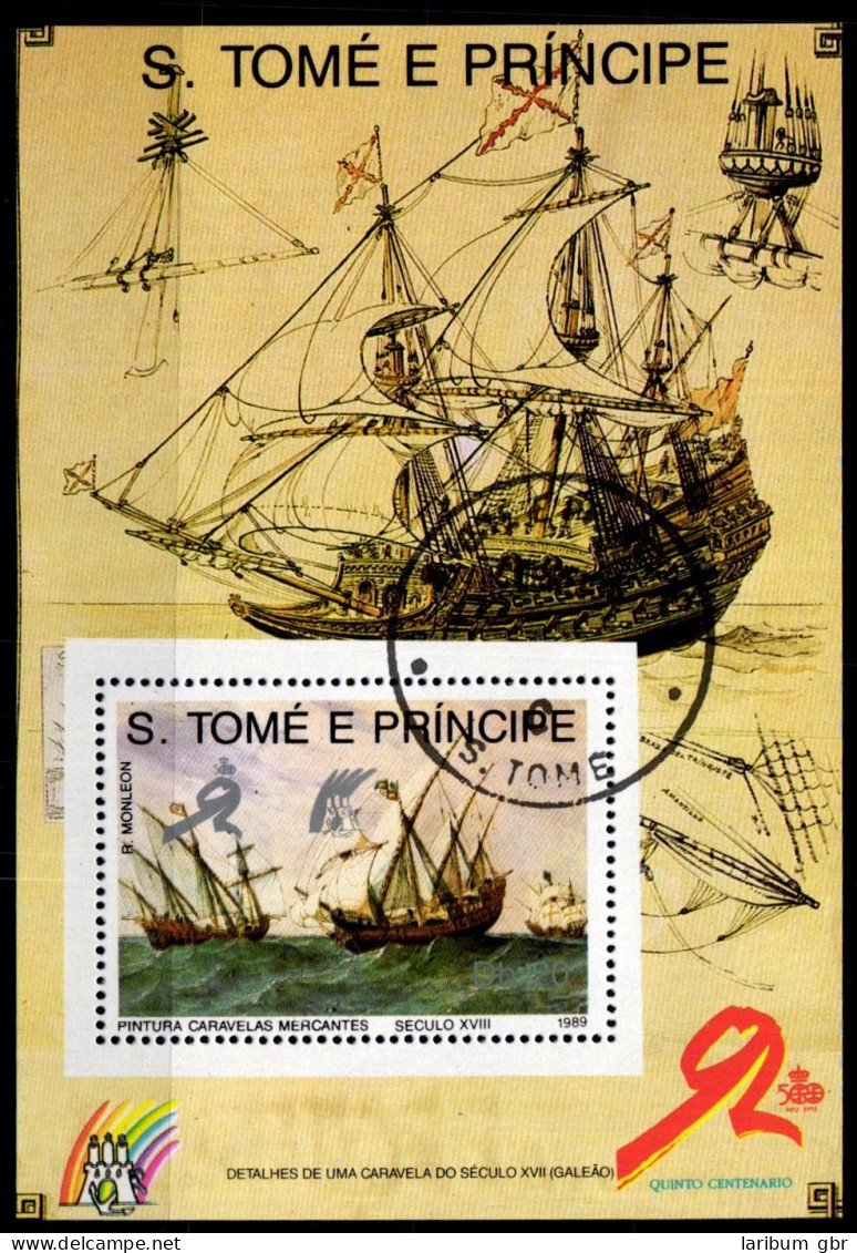 Sao Tome E Principe 1132 Gestempelt Block Schifffahrt #GA573 - Sao Tome And Principe