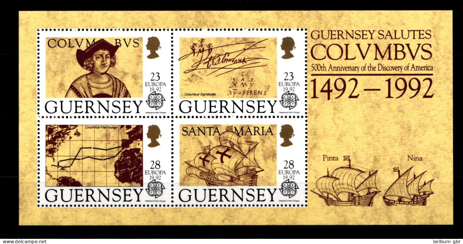 Großbritannien Guernsey Block 8 Mit 549-552 Postfrisch Schifffahrt #GJ996 - Guernesey