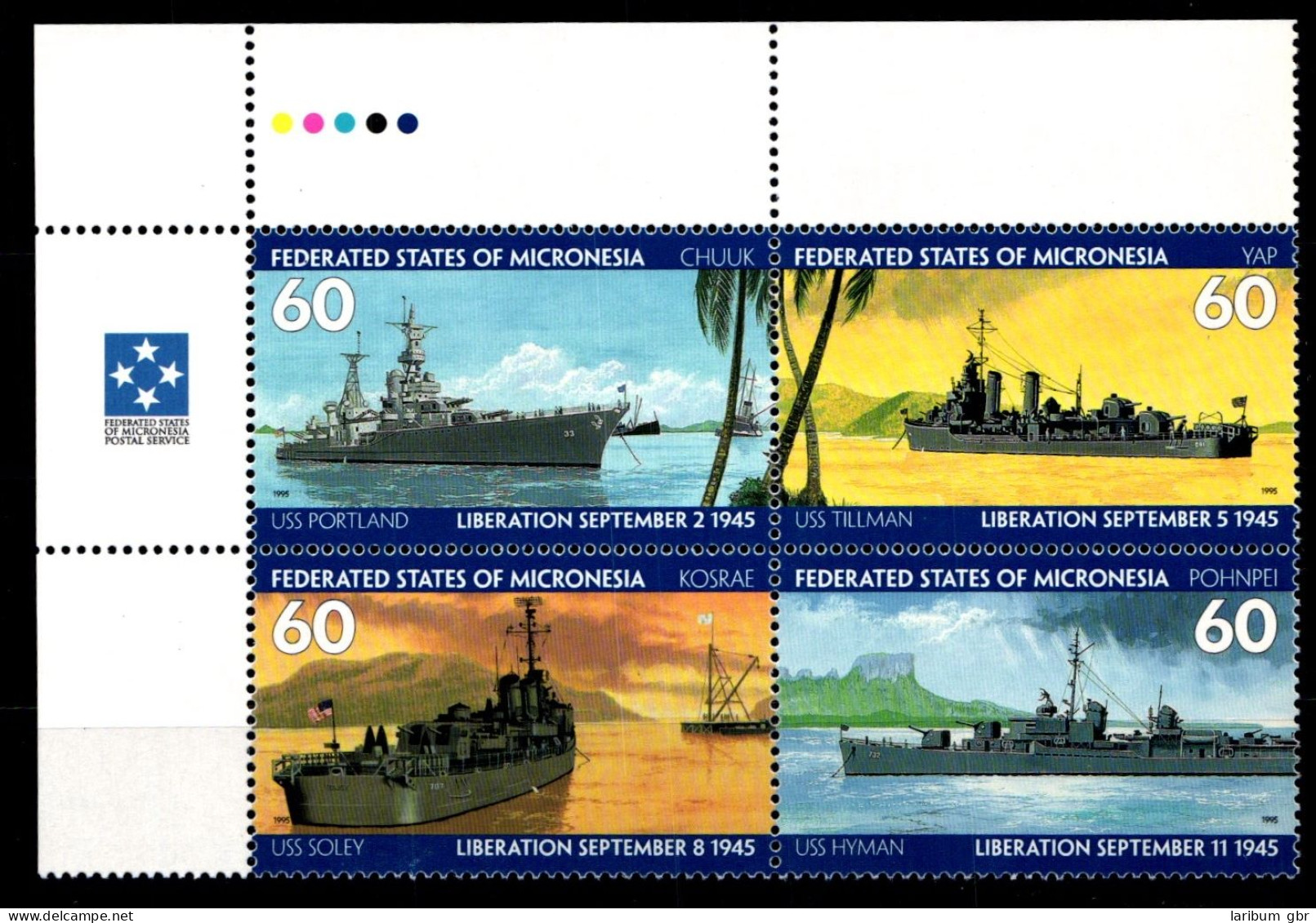 Mikronesien 435-438 Postfrisch Viererblock Schifffahrt #GA598 - Micronésie
