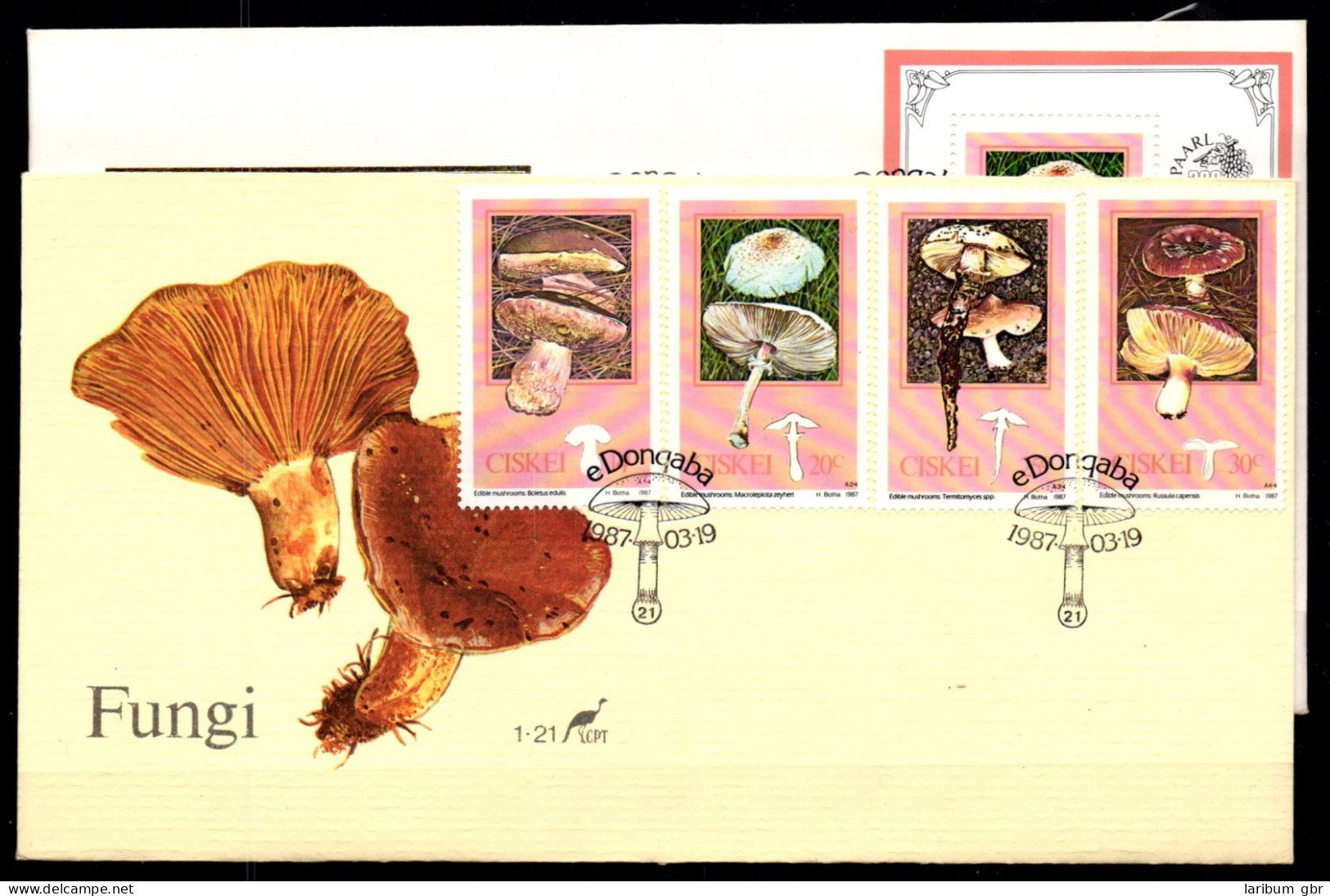 Ciskei 110-113 Und Block 2 Gestempelt Als FDC / Pilze #GC422 - Ciskei