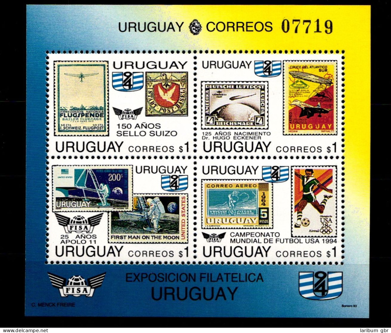 Uruguay Block 60 Postfrisch Luftfahrt #GO699 - Uruguay