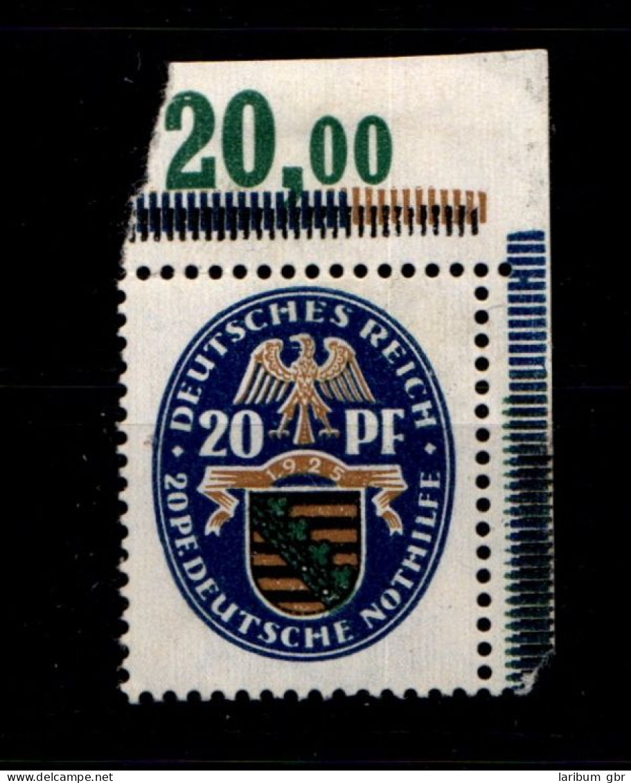 Deutsches Reich 377 Postfrisch Eckrand Mit Falzrest #GR187 - Other & Unclassified