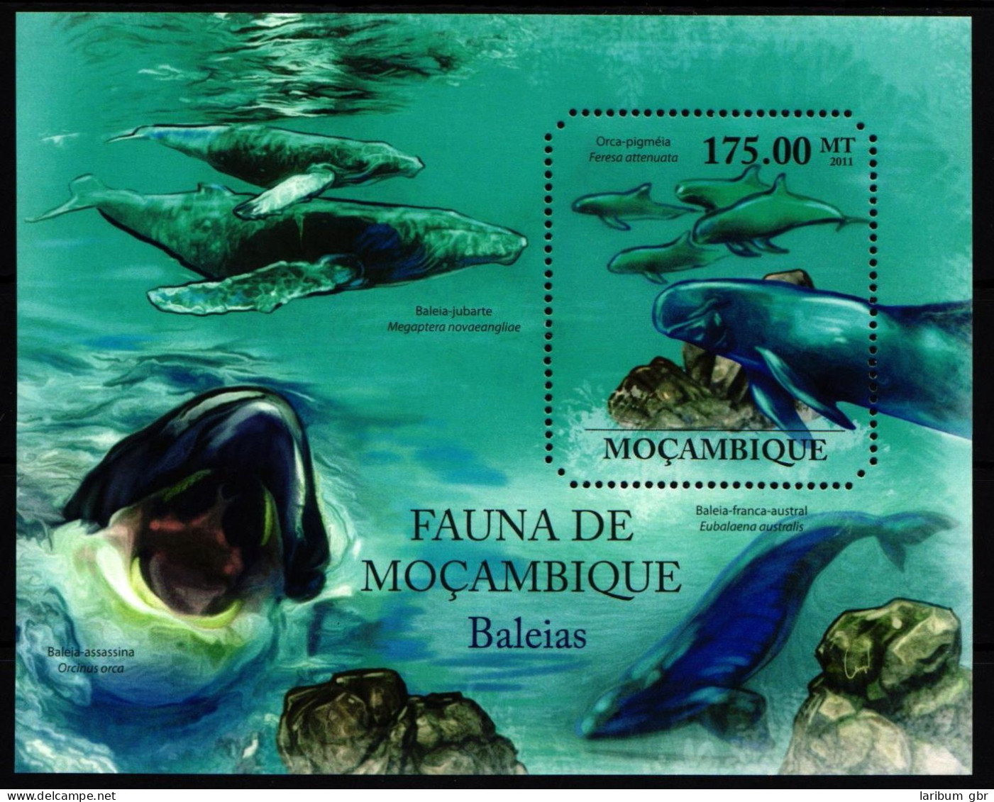 Mosambik Block 517 Mit 5007 Postfrisch Tiere Wale #GW499 - Mozambique