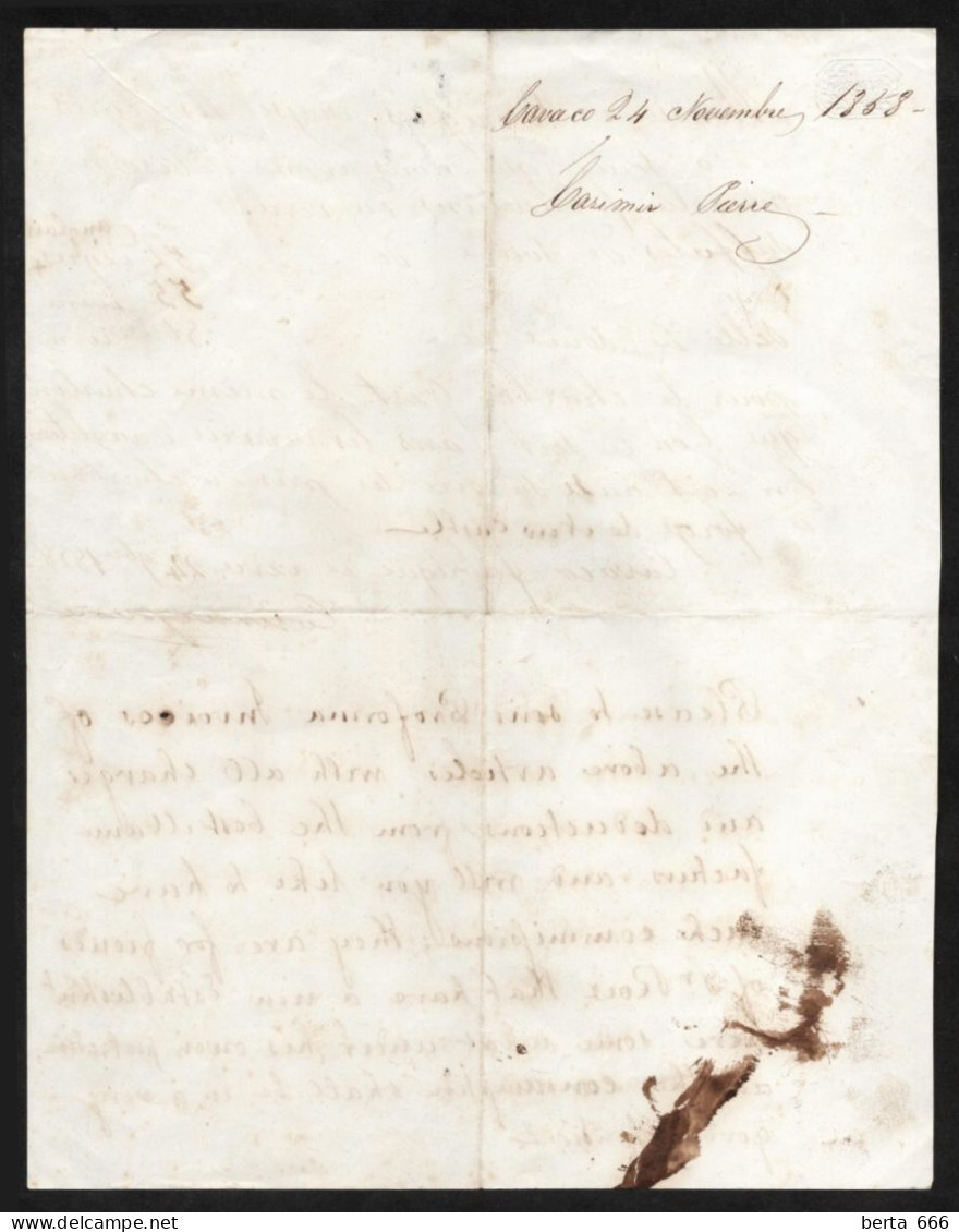 Fábrica Do Cavaco * Gaia * Carta De 1858 Manuscrita E Assinada Por Casimir Pierre - Manuskripte