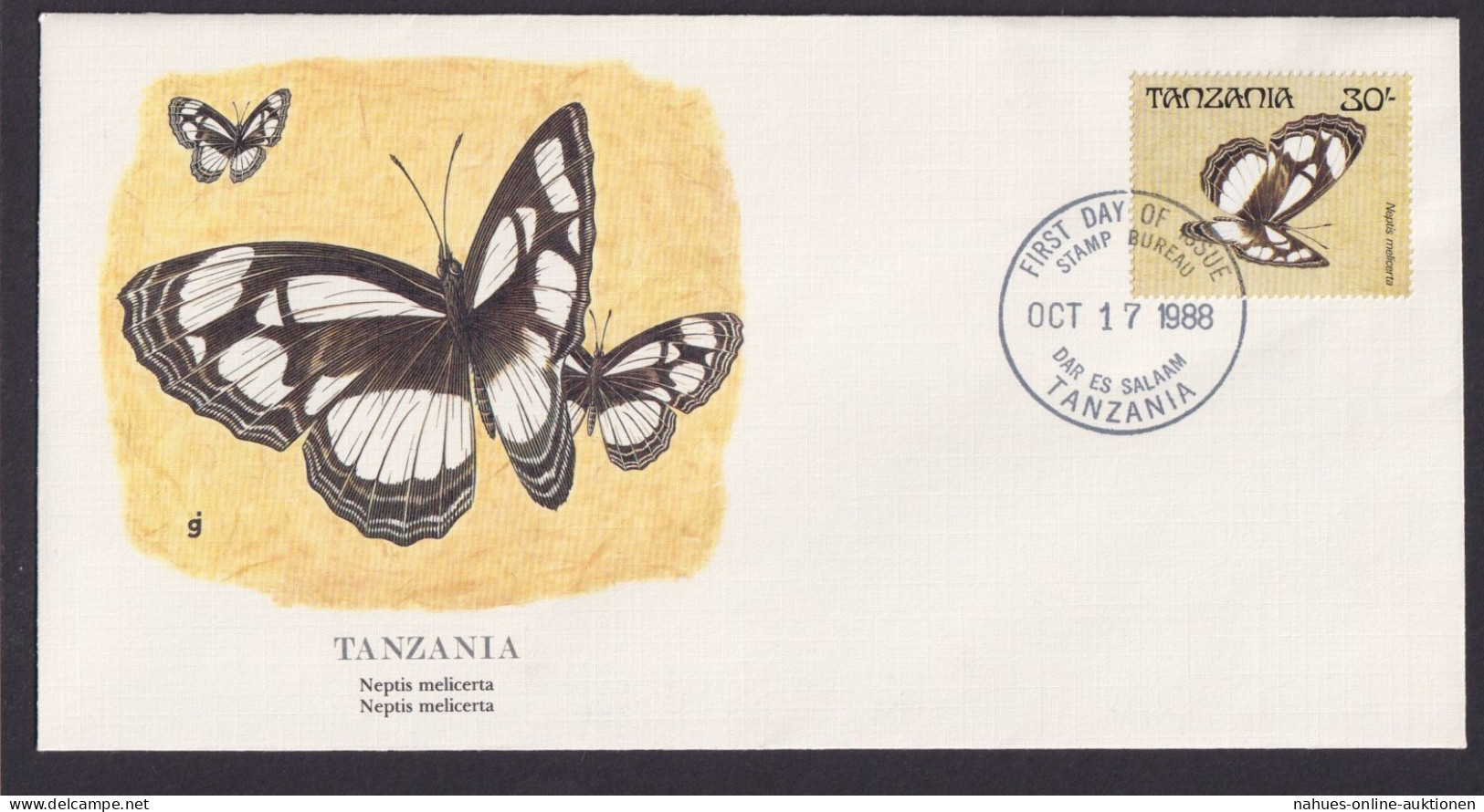 Tanzania Tansania Ostafrika Fauna Gleiter Segler Schmetterling Schöner Künstler Brief - Tansania (1964-...)