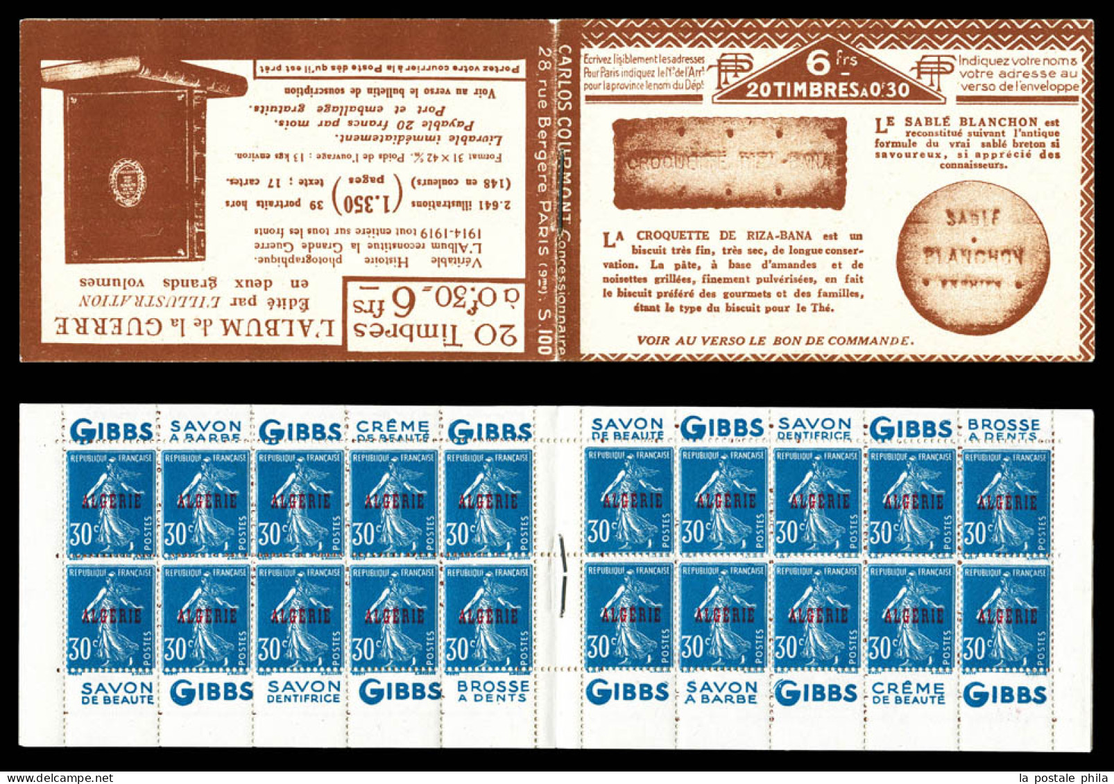 ** Carnets N°17-C5, Série 100-A, L'ILLUSTRATION Et SABLE BLANCHON. SUP (certificat)  Qualité: **  Cote: 650 Euros - Unused Stamps