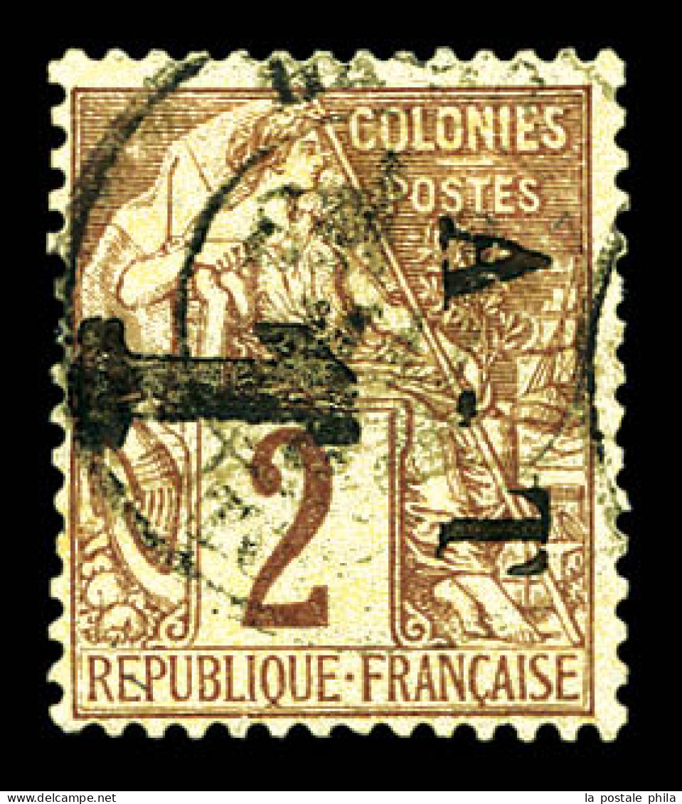 O N°5a, 1 Sur 2c, Surcharge Verticale De Haut En Bas. TTB. R. (signé Marquelet/certificat)  Qualité: Oblitéré  Cote: 920 - Used Stamps