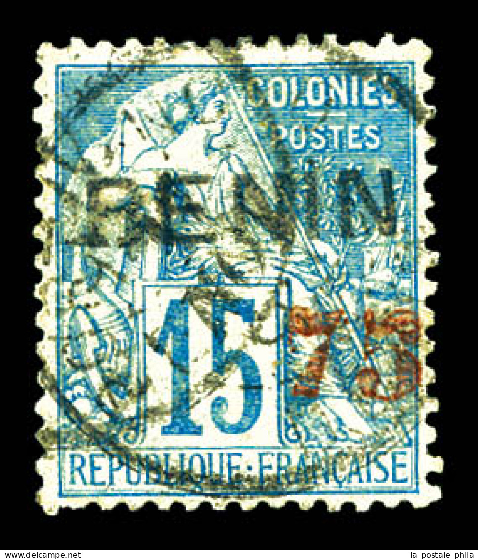 O N°16, 75 Sur 15c Bleu, Bon Centrage, SUP. R. (certificat)  Qualité: Oblitéré  Cote: 1250 Euros - Used Stamps