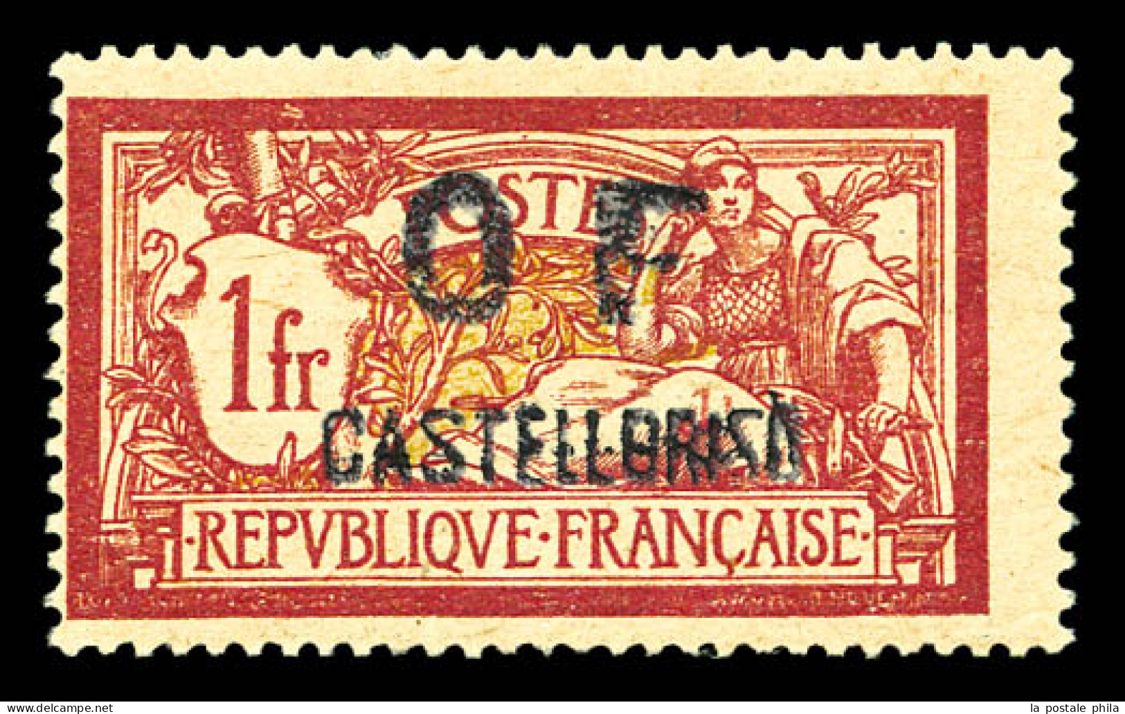 * N°42, 1F Lie De Vin Et Olive. SUP. R.R. (signé Champion/Certificat)  Qualité: *  Cote: 1200 Euros - Unused Stamps