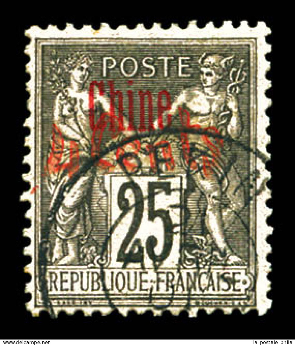 O N°20, 4c Sur 25 Noir Sur Rose. TTB (signé Brun/certificat)  Qualité: Oblitéré  Cote: 500 Euros - Used Stamps