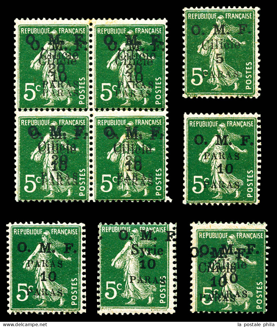 N N°90, Ensemble De Variétés Sur 9 Exemplaires */**. TB  Qualité: N  Cote: 400 Euros - Unused Stamps