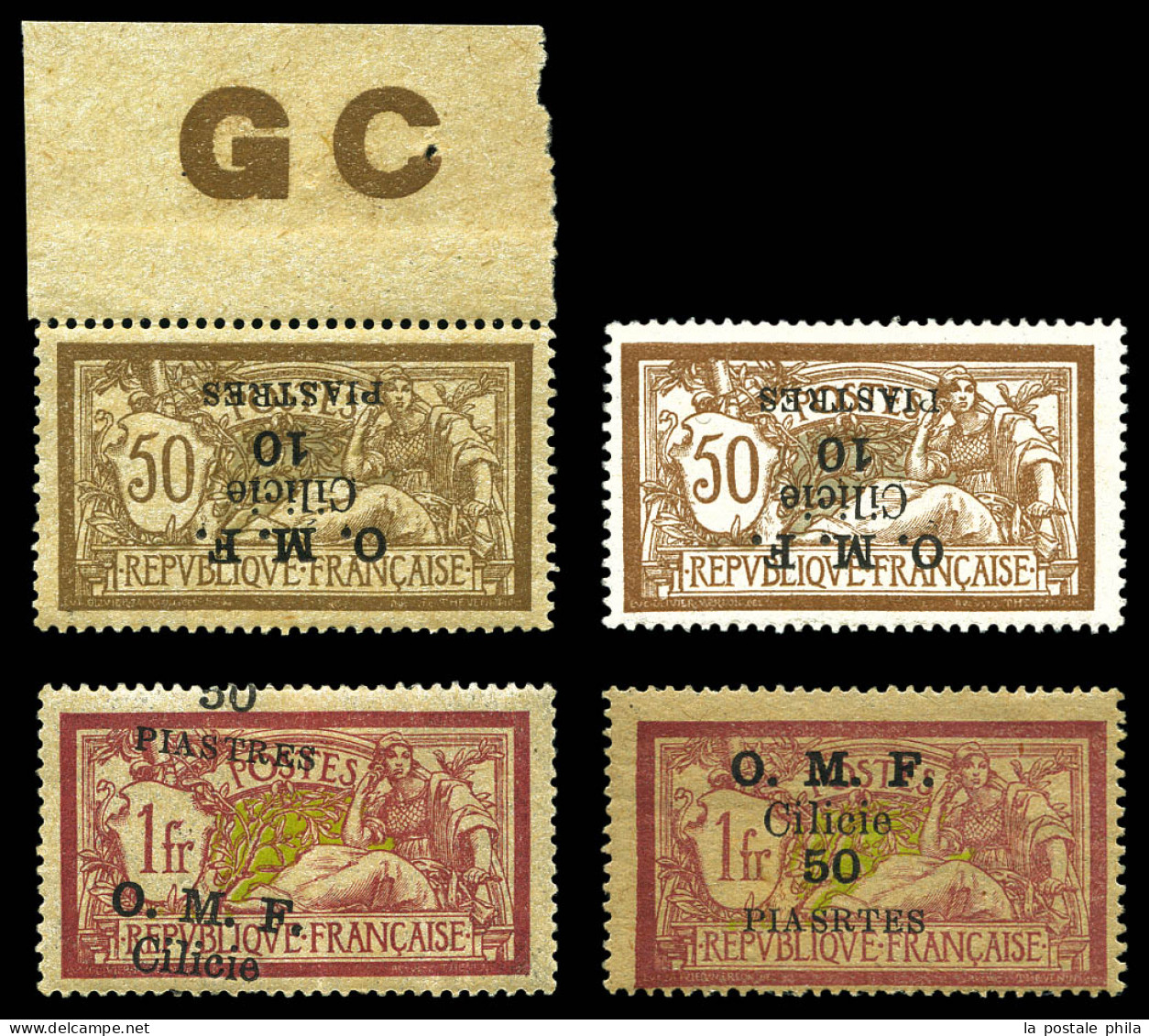 * N°95b Papier GC** + 95b Papier Normal**, 96a, 96 Surcharge à Cheval, TB  Qualité: *  Cote: 330 Euros - Nuevos