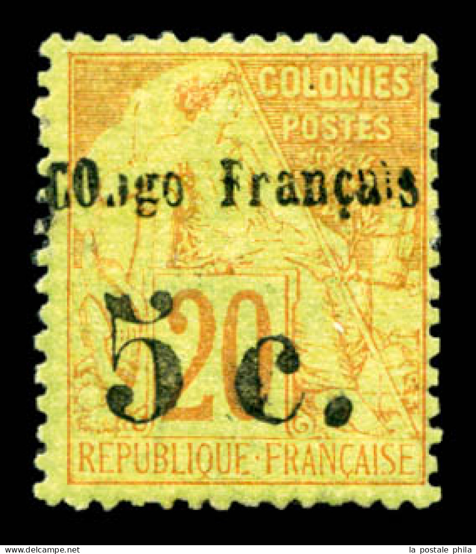 * N°3, 5c Sur 20c Brique Sur Vert, Frais, R.R. SUP (certificat)  Qualité: *  Cote: 1900 Euros - Unused Stamps