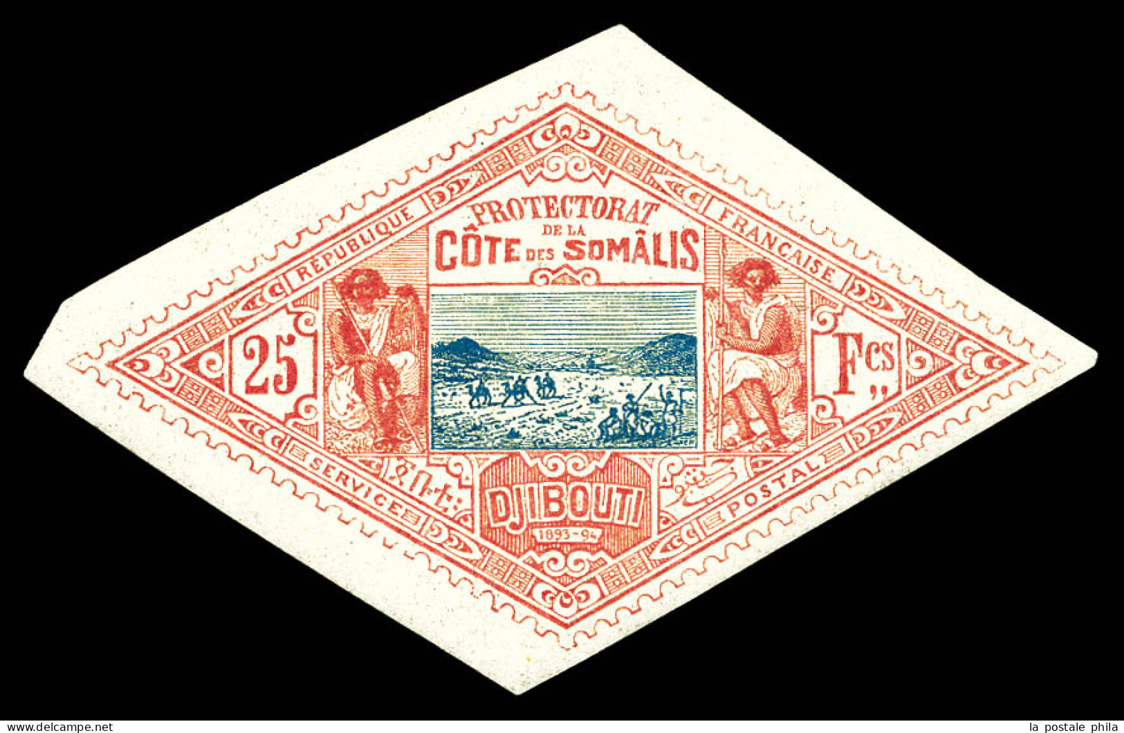 * N°20, 25f Rose Sur Bleu, Belles Marges, Quasi**. SUP. R. (certificat)  Qualité: *  Cote: 1300 Euros - Unused Stamps