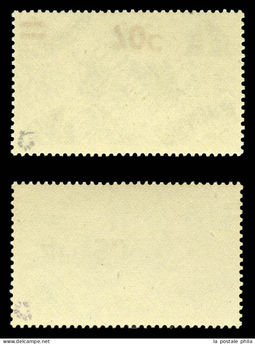 ** N°256a Et 260a: Surcharges Renversées Sur Les 2 Exemplaires. TTB (certificat)  Qualité: **  Cote: 600 Euros - Unused Stamps