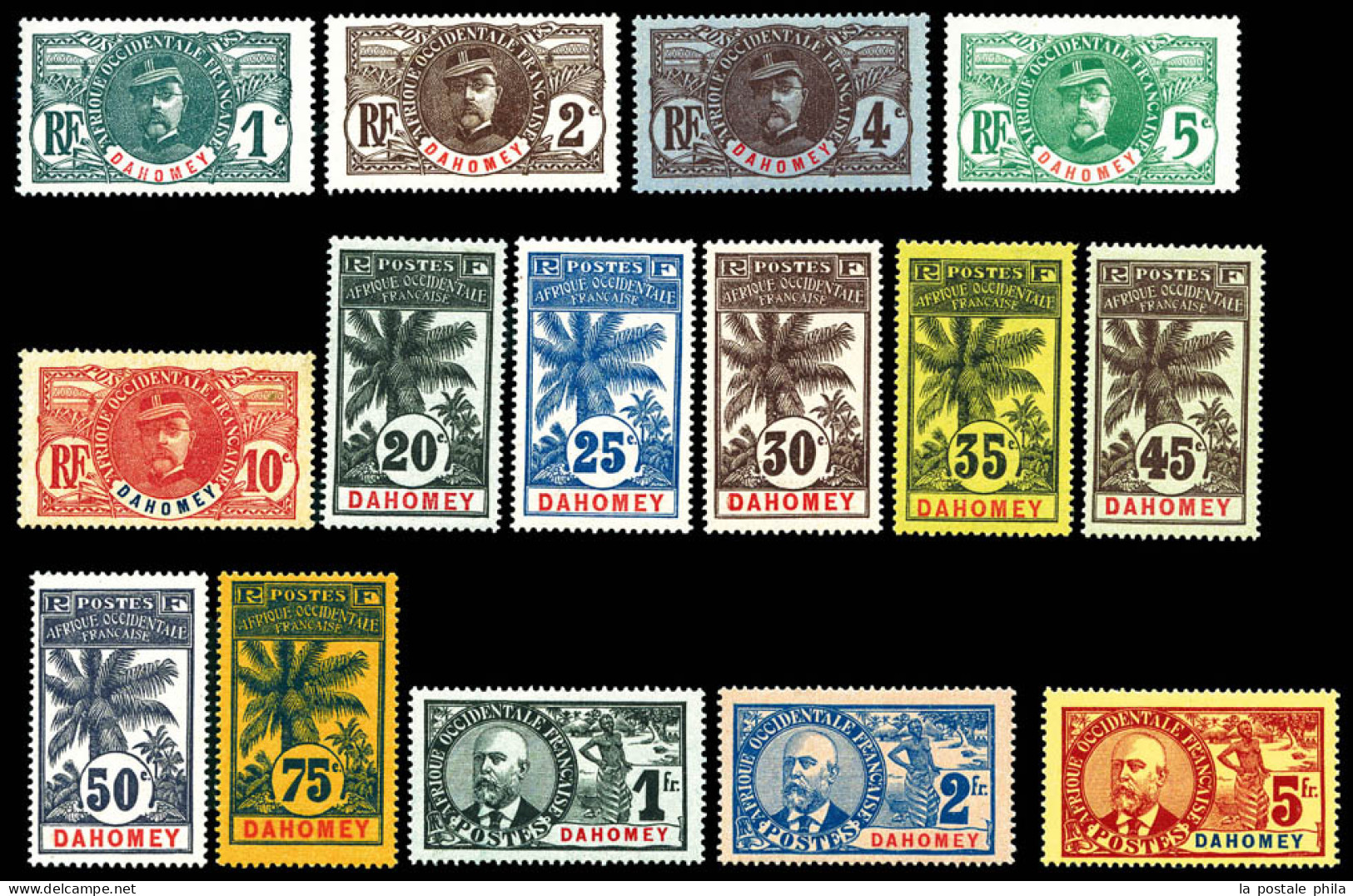 * N°18/32, Série Palmiers, Les 15 Valeurs TB (certificat)  Qualité: *  Cote: 738 Euros - Unused Stamps