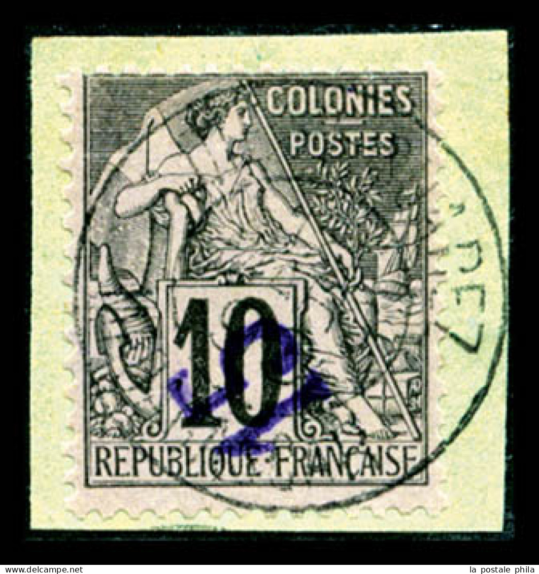O N°3a, 15 Sur 10c Noir Sur Lilas: Surcharge Renversée, TTB (certificat)  Qualité: Oblitéré  Cote: 700 Euros - Used Stamps