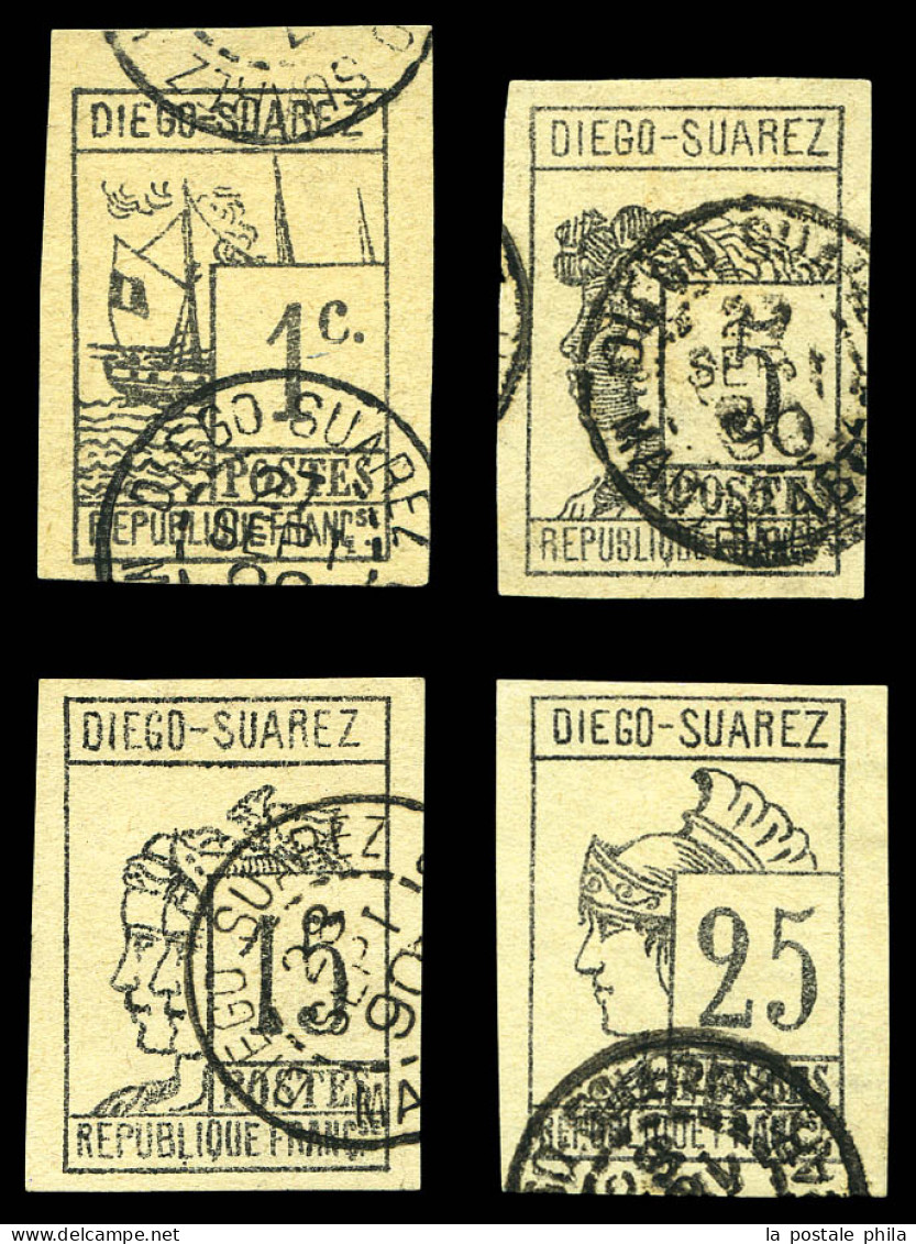 O N°6/9, Série Complète, Les 4 Valeurs SUP (signés Calves/certificat)  Qualité: Oblitéré  Cote: 800 Euros - Used Stamps